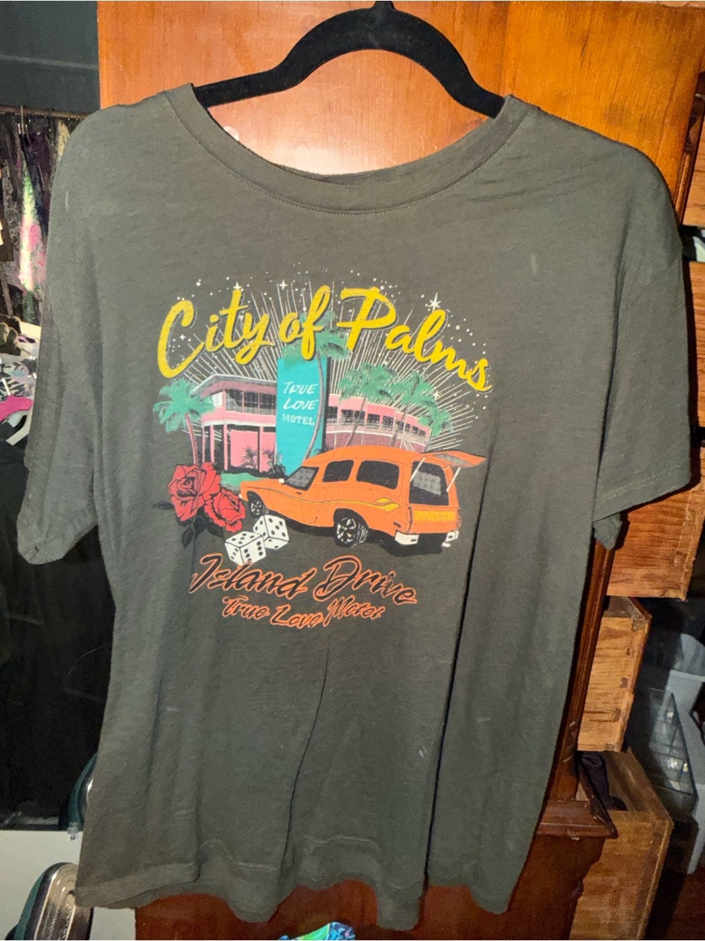 Spell City Of Palms Biker Tee L